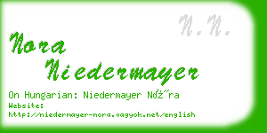 nora niedermayer business card